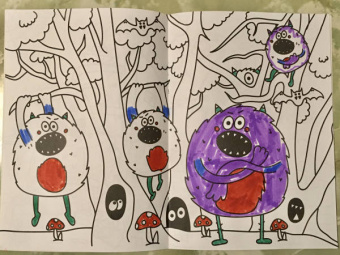 Раскраска "Монстрики", А4