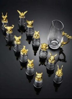 Подарочный набор / Графин и рюмки-перевертыши с знаками зодиака (прозрачный)