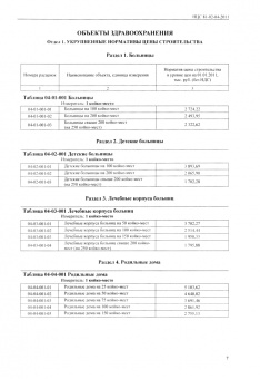 Государственные сметные нормативы. НЦС 81-02-04-2011. Объекты здравоохранения