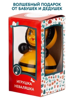 Музыкальная игрушка для малышей: Неваляшка Пчела 22 см