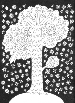 Раскраска-антистресс Total Black. Сова