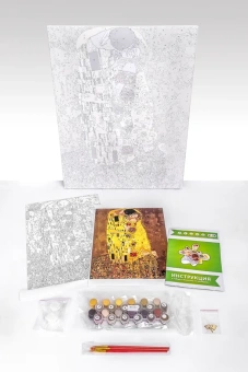 Рисование по номерам " Густав Климт: Поцелуй ", 30х40 см