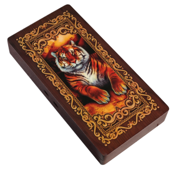 Нарды «Тигр», 40х20 см лакированные, подарочный набор для детей и взрослых