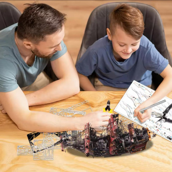 Piececool металлический пазл 3d корабль королевы Анны, месть, пиратский корабль, металлическая модель, строительные блоки