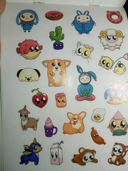 100 наклеек. Няшки