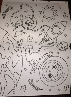 Раскраска А4. В космосе