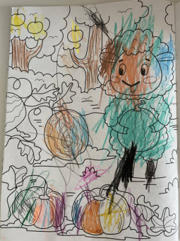 Раскраска А4. В огороде