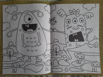 Раскраска А4. Монстрики