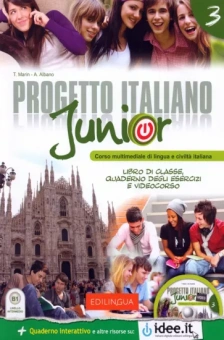 Marin, Albano: Progetto italiano Junior 3. Libro di classe & Quaderno degli esercizi + DVD Video