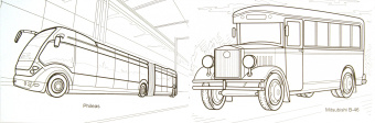 Грузовики и автобусы. Раскраска