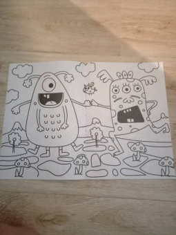 Раскраска А4. Монстрики