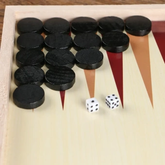 Нарды "Лабарт" деревянная доска 34*34 см, с полем для игры в шашки