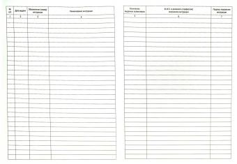 Журнал учета выдачи инструкций по охране труда для работников
