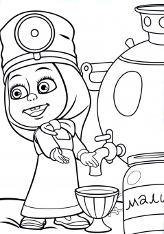 Раскраска Лесные забавы. Маша и Медведь