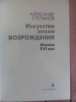 Александр Степанов: Искусство эпохи Возрождения. Италия. XVI век
