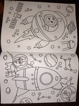 Раскраска А4. В космосе