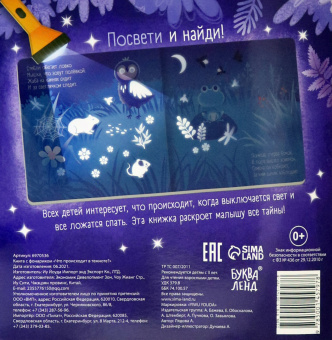 Книга с фонариком Что происходит в темноте?