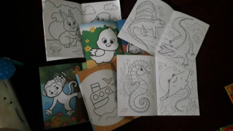 Раскраски в дорогу, набор из 6 штук